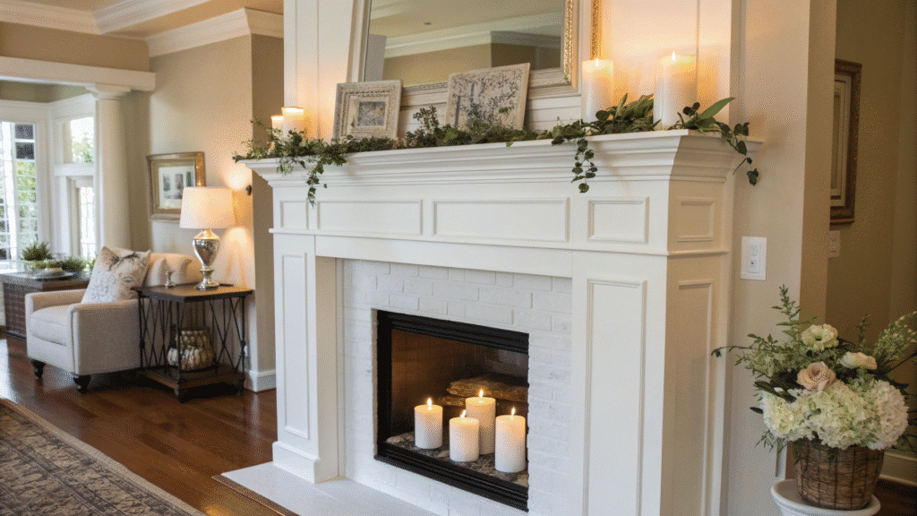 white fireplace mantel ideas that brighten any roo