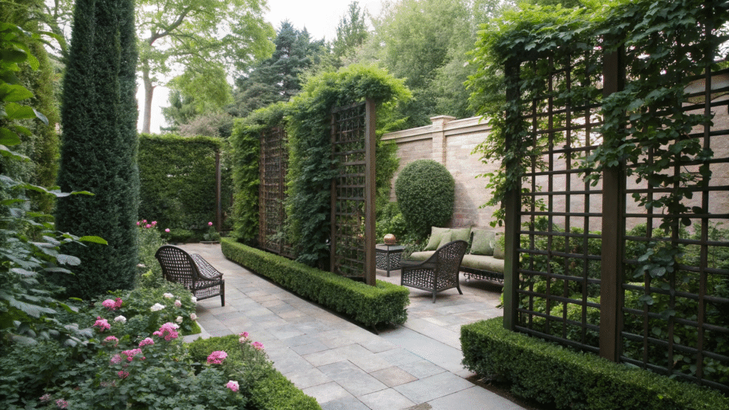 backyard privacy ideas using plants and screens