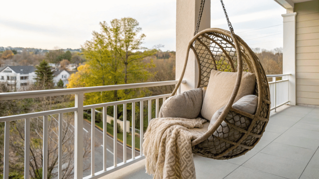 balcony swing chair styling