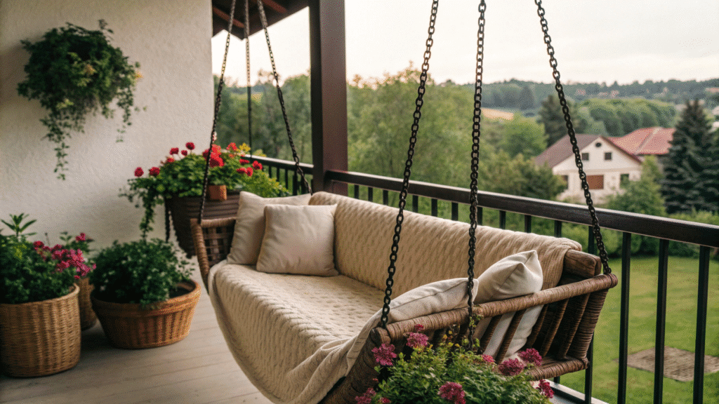 balcony swing styling ideas