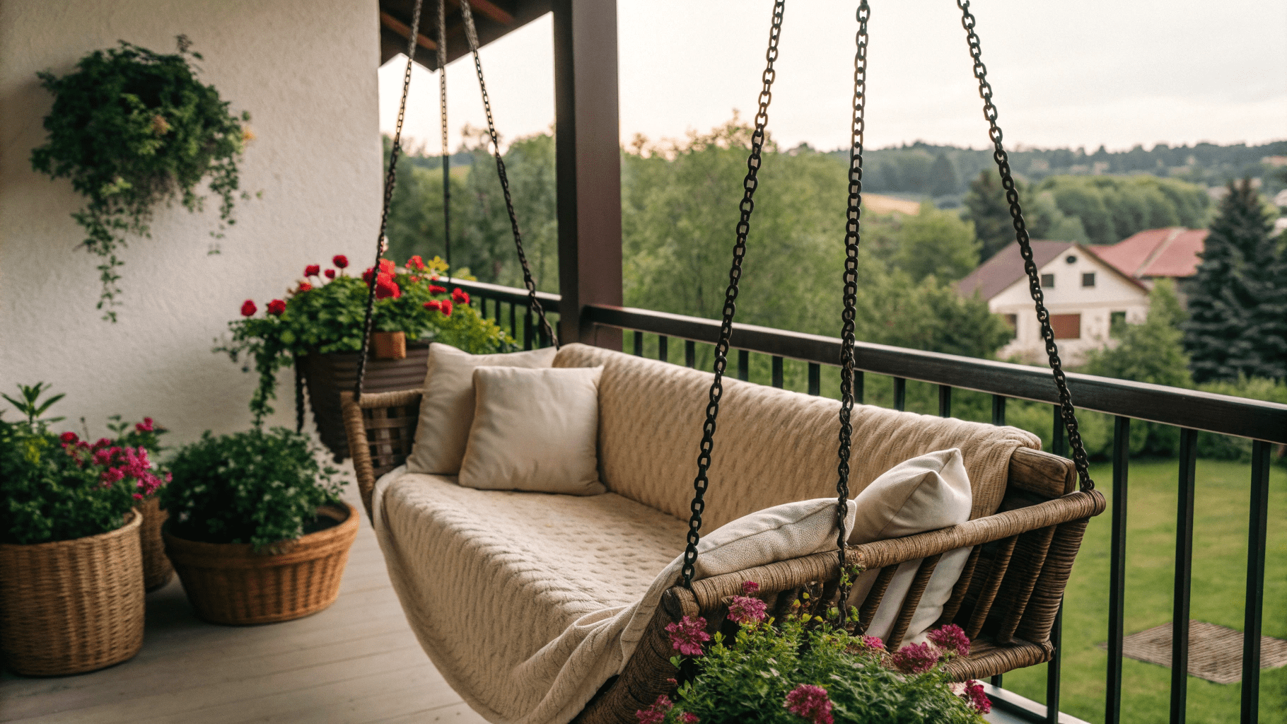 14+ Balcony Swing Styling Ideas for Cozy Corners