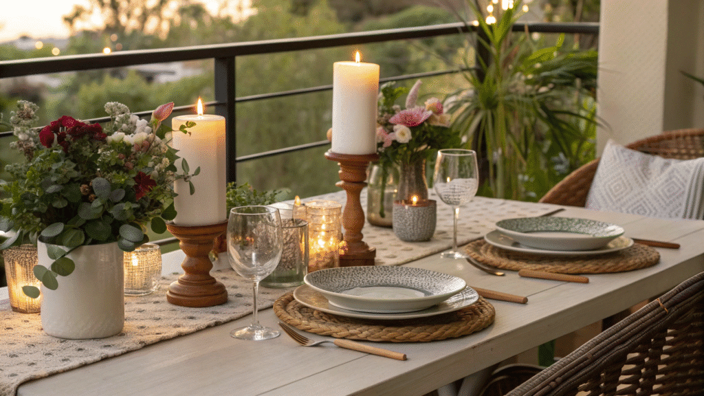 balcony table styling ideas