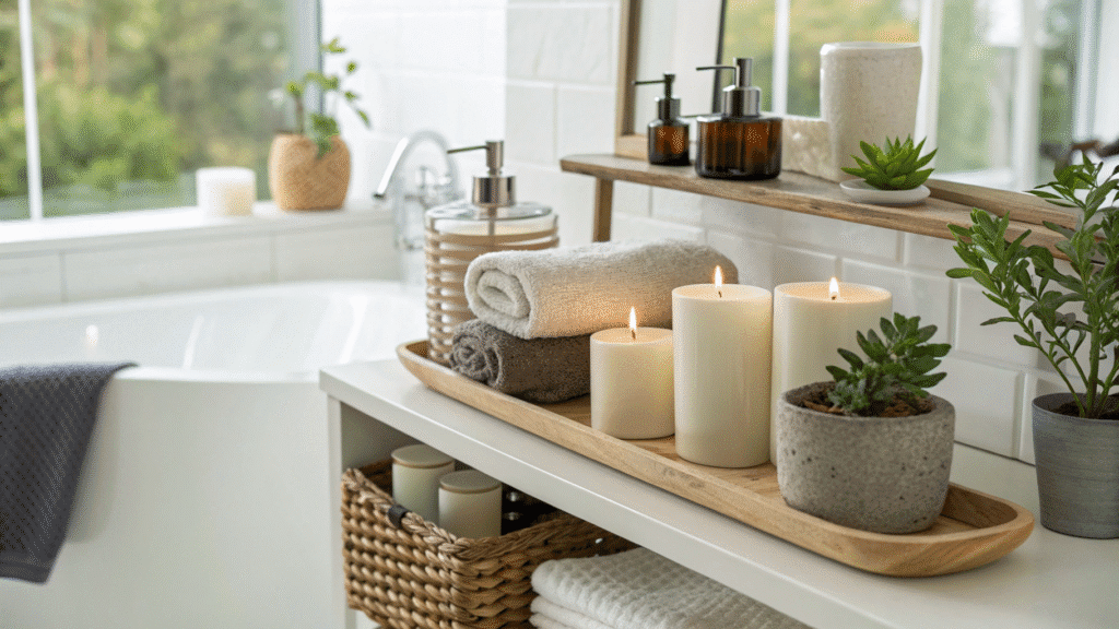 bathroom shelf styling ideas