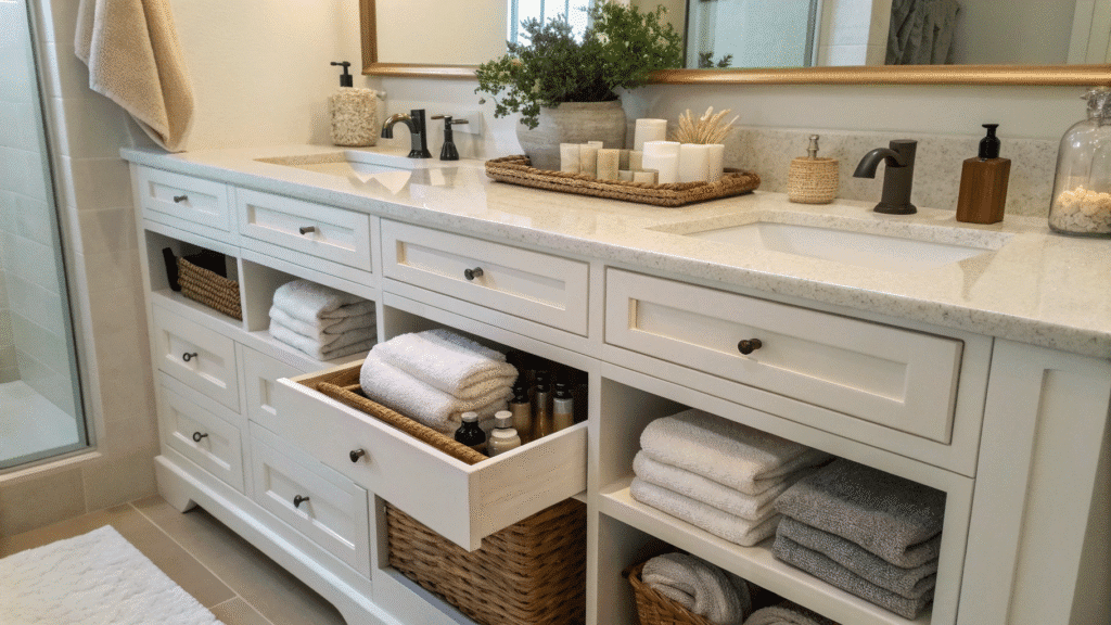 bathroom vanity organization