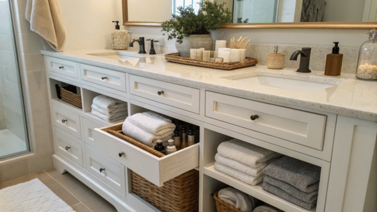 bathroom vanity organization