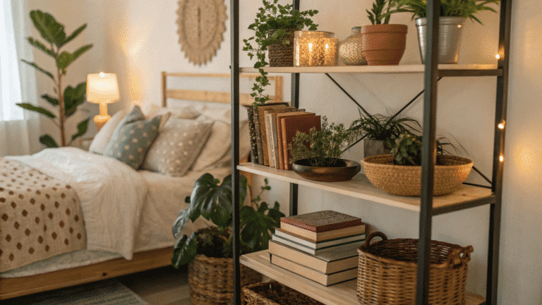 bedroom shelf styling ideas