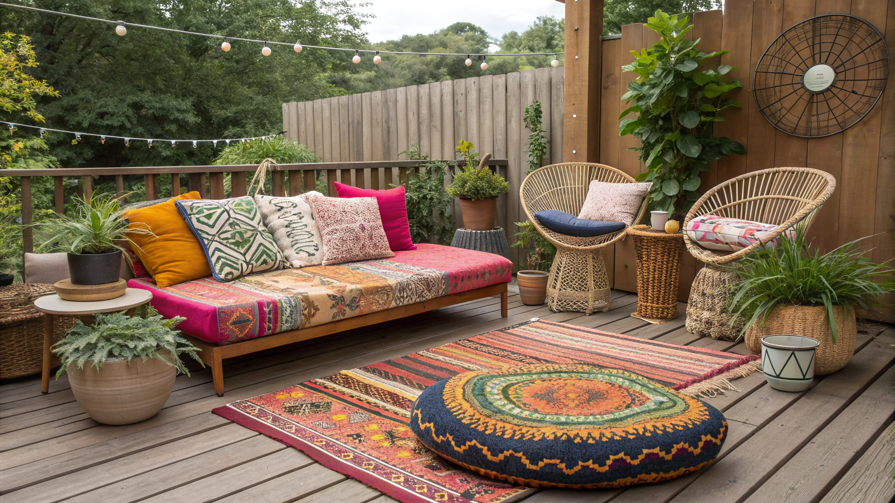 12+ Boho Deck Ideas Filled with Texture and Color
