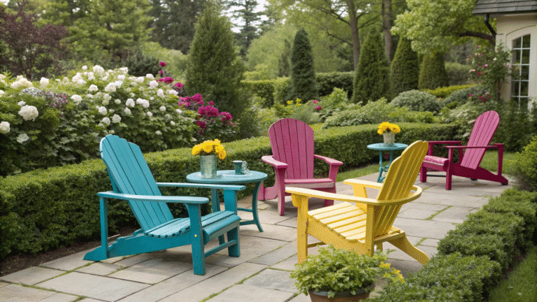 bright accent color ideas for garden furniture