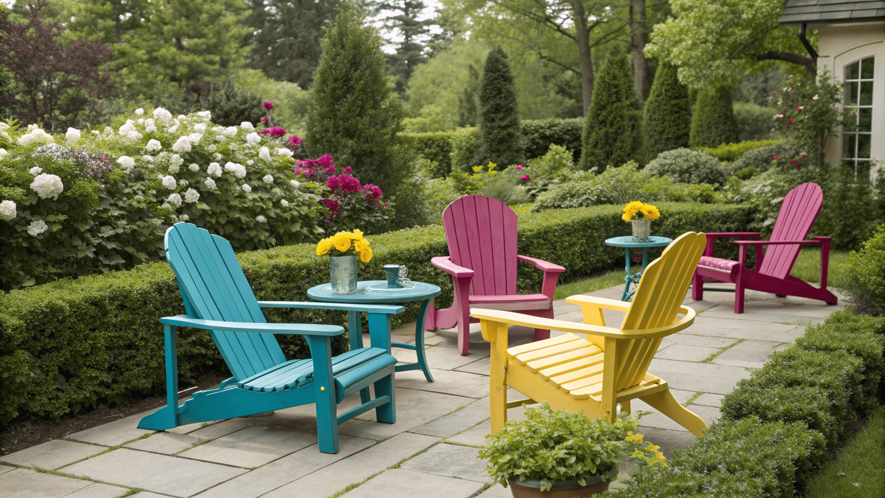 16+ Bright Accent Color Ideas for Garden Furniture