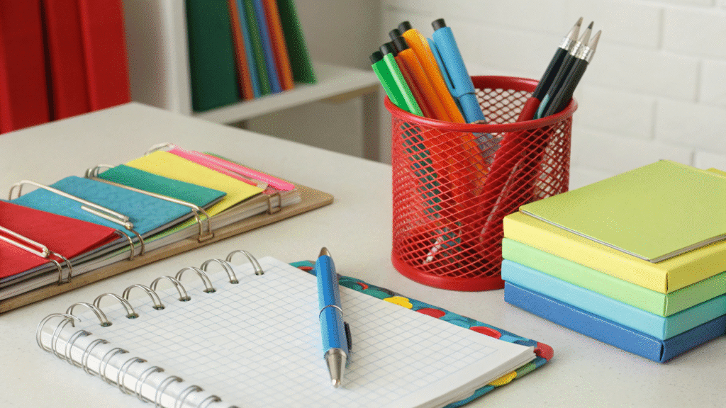 colorful office accessories