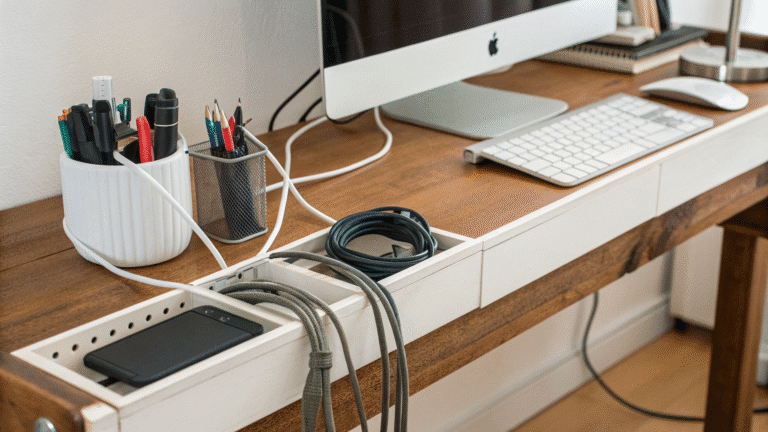 creative cable management ideas for desks