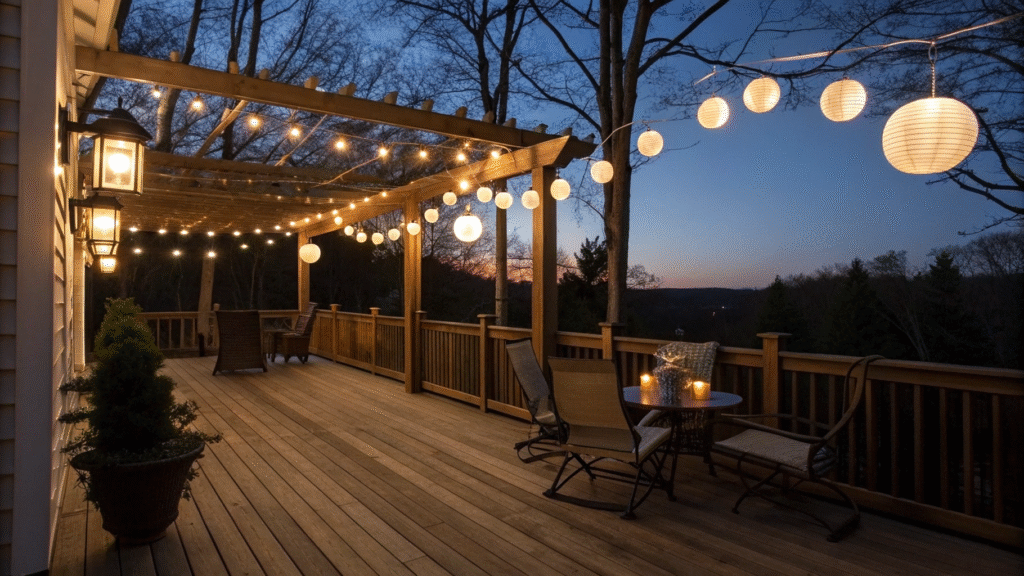 deck lighting ideas for warm evenings outdoors