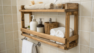 15+ DIY Bathroom Shelf Projects That Save Space