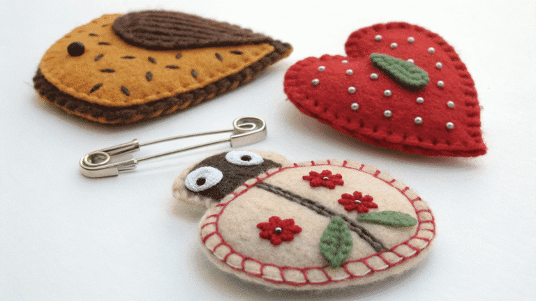 diy felt brooches for women
