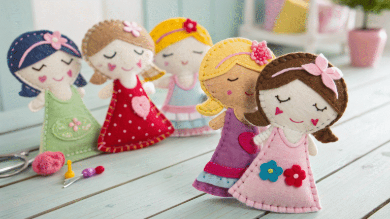 diy felt dolls for girls