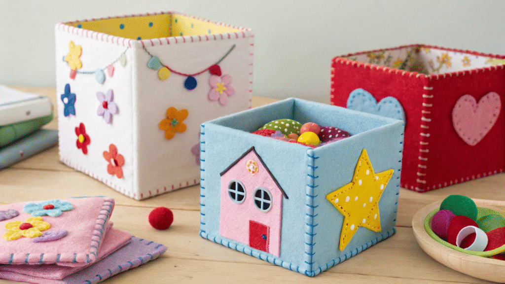 diy felt gift boxes for kids