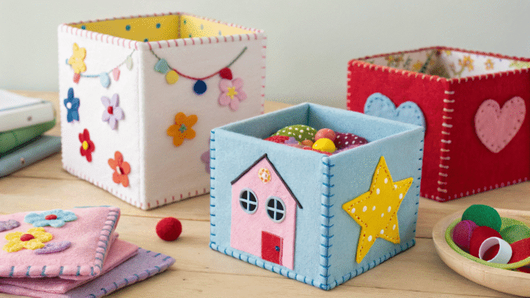 diy felt gift boxes for kids