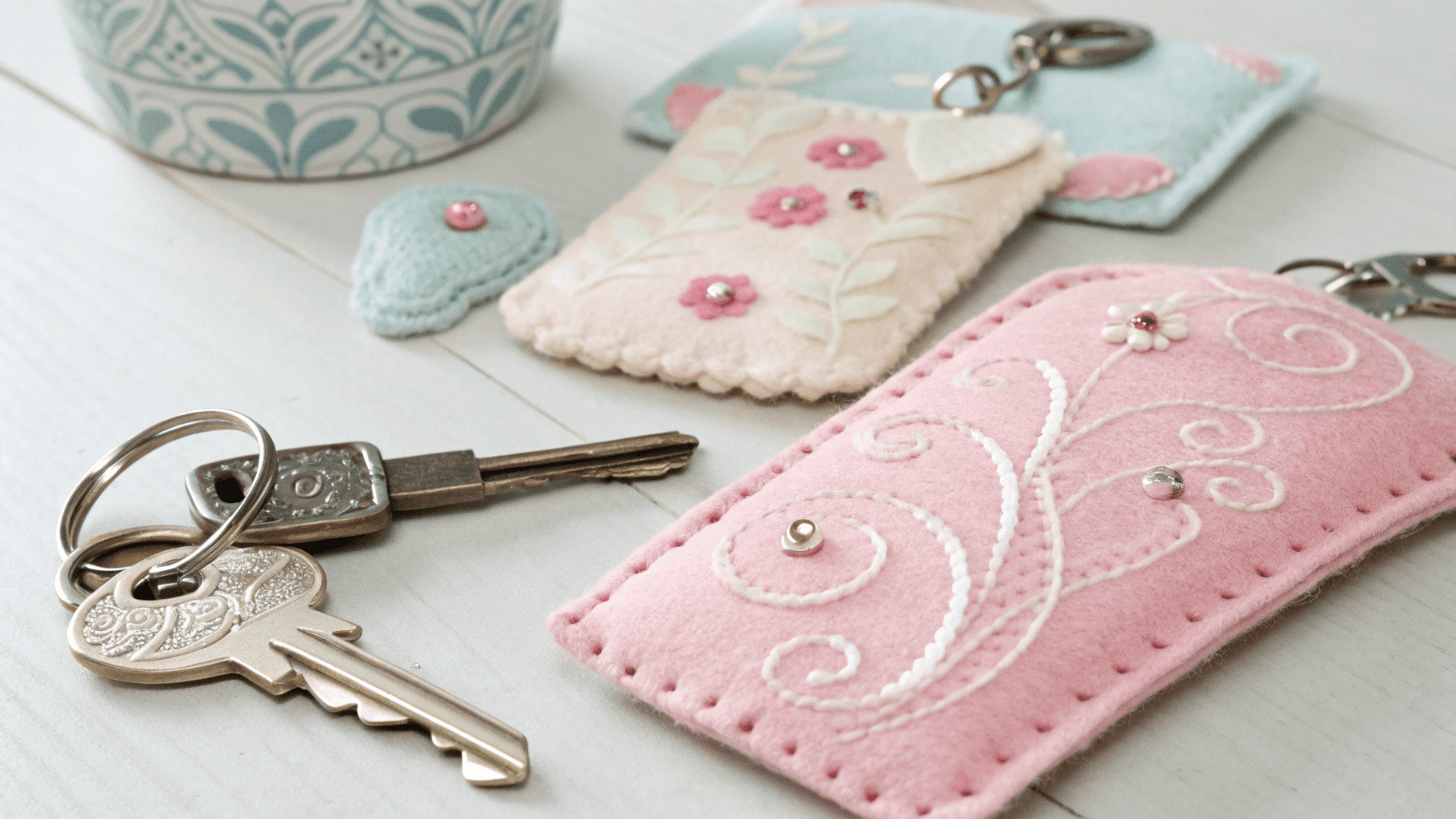 14+ DIY Felt Key Covers for Women