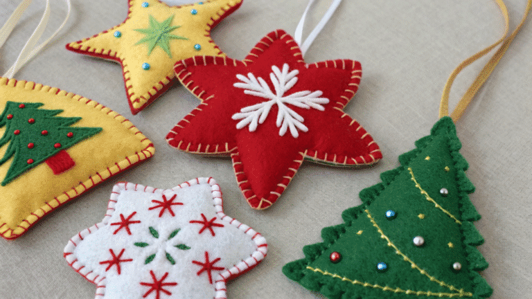 diy felt ornaments for christmas