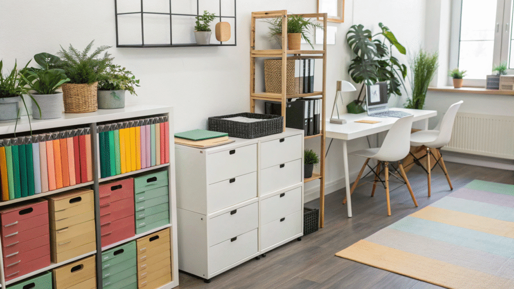 diy file storage ideas for a stylish office