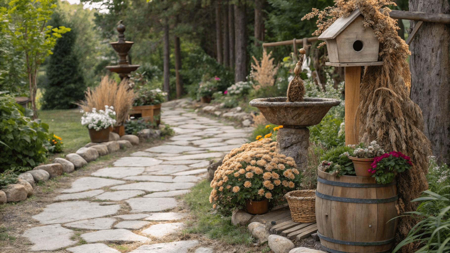 15+ DIY Garden Decor Ideas Using Natural Materials