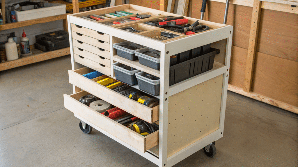 diy rolling cart organization ideas