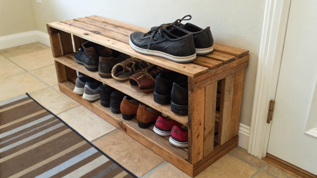 diy shoe rack ideas for entryways and closets