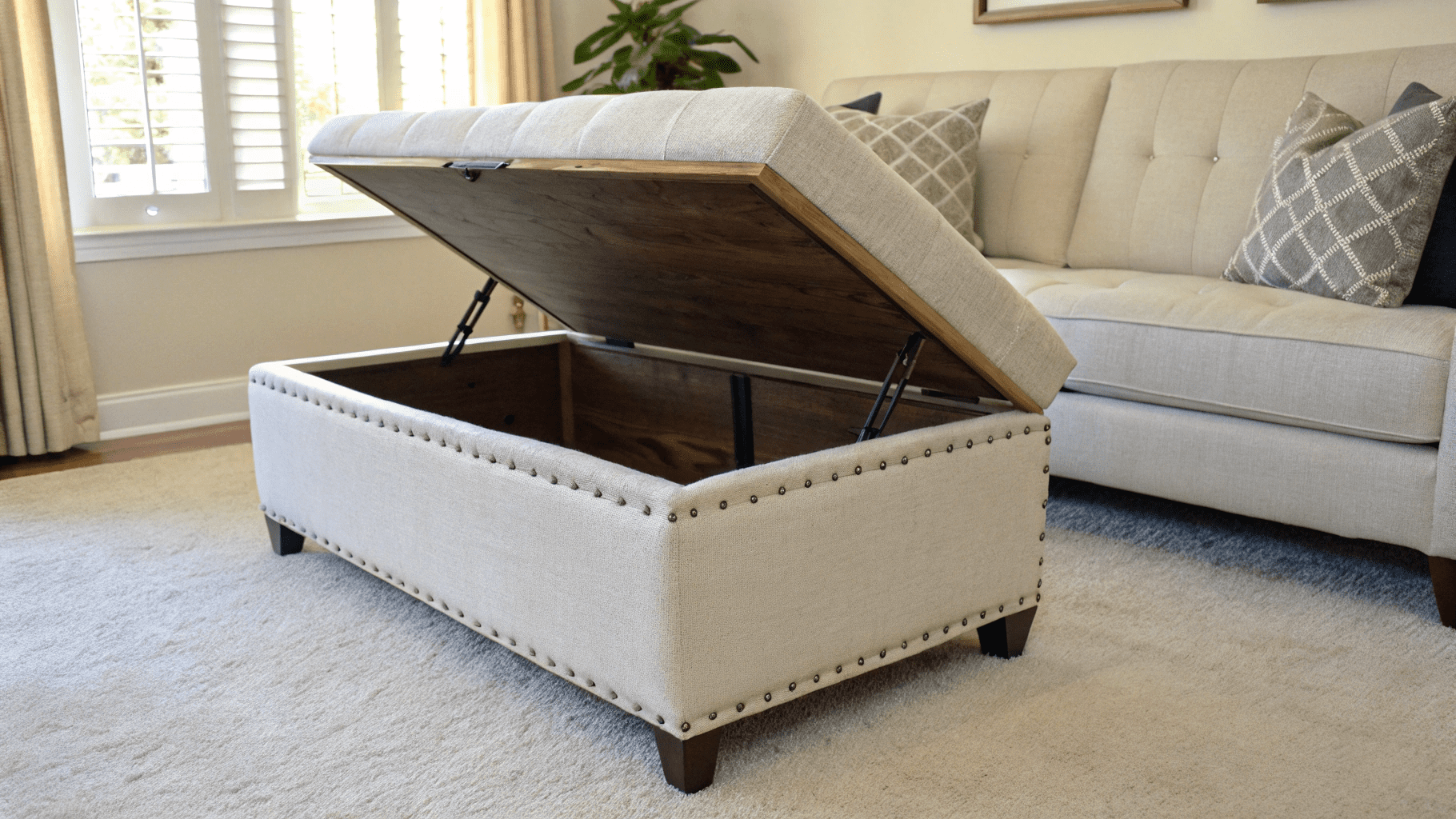 13+ DIY Storage Ottoman Projects That Add Style