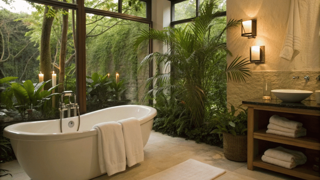 dreamy spa bathroom setups 1