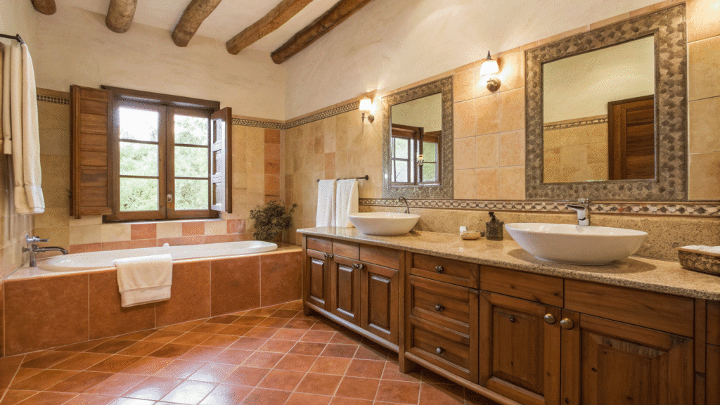 earth toned bathroom designs