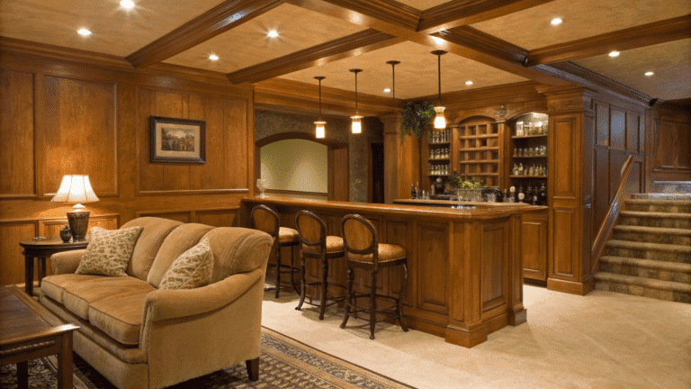 earth toned home bar ideas