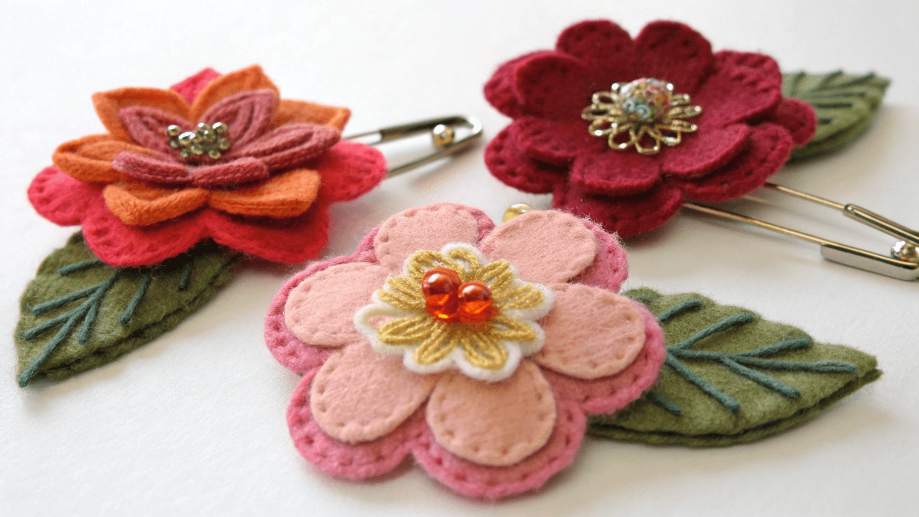 12+ Felt Flower Brooches DIY for Women