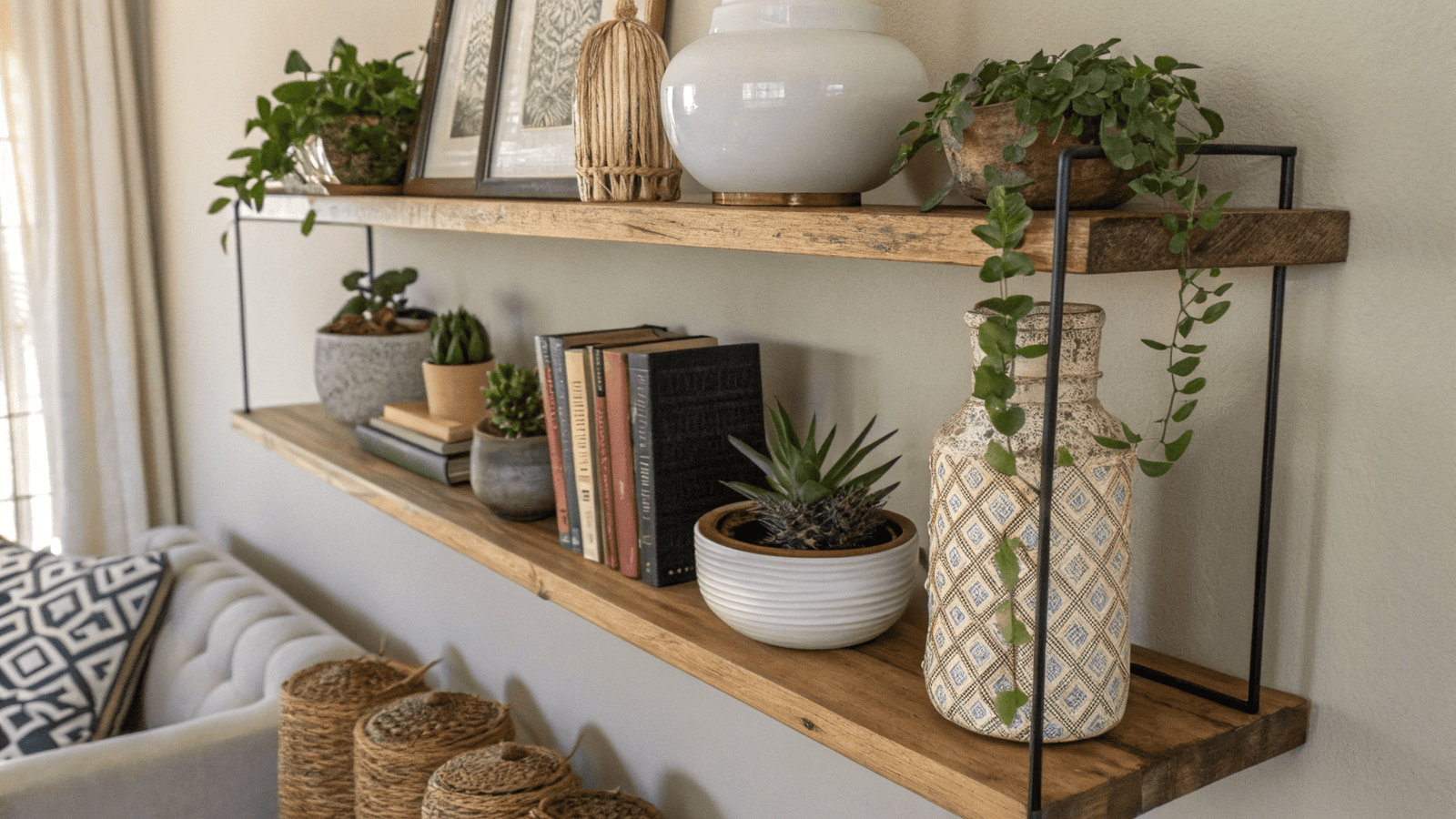 11+ Floating Shelf Styling Tips for Work Essentials