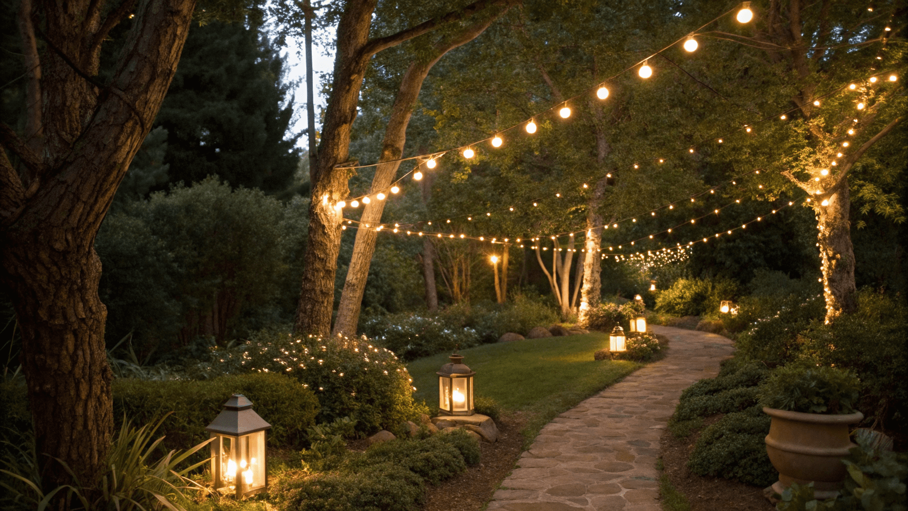 14+ Garden Lighting Ideas for Romantic Ambiance