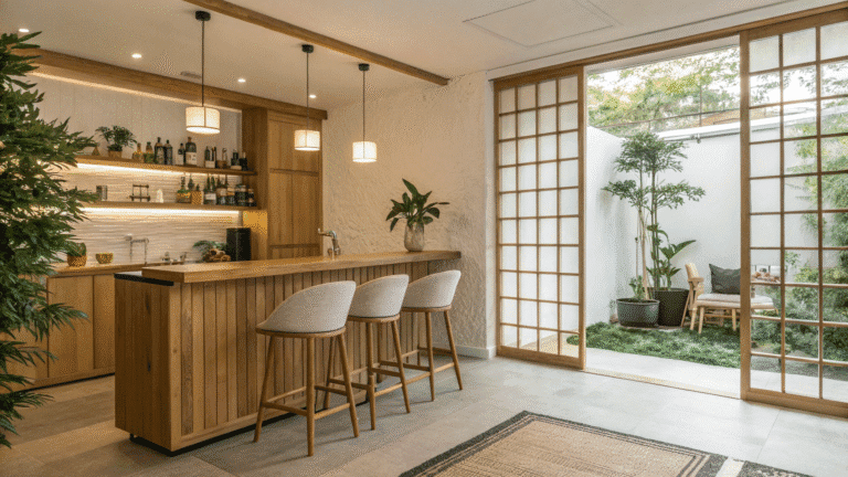 japandi home bar ideas that feel balanced and sere
