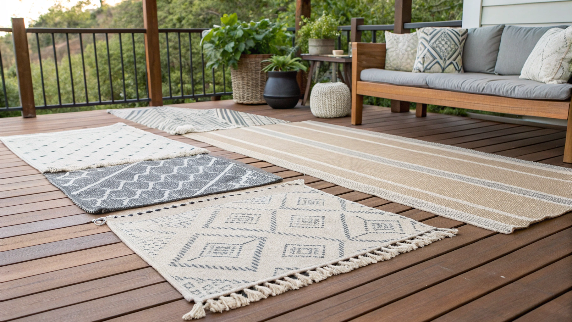 12+ Layered Rug Ideas for Decks That Add Comfort