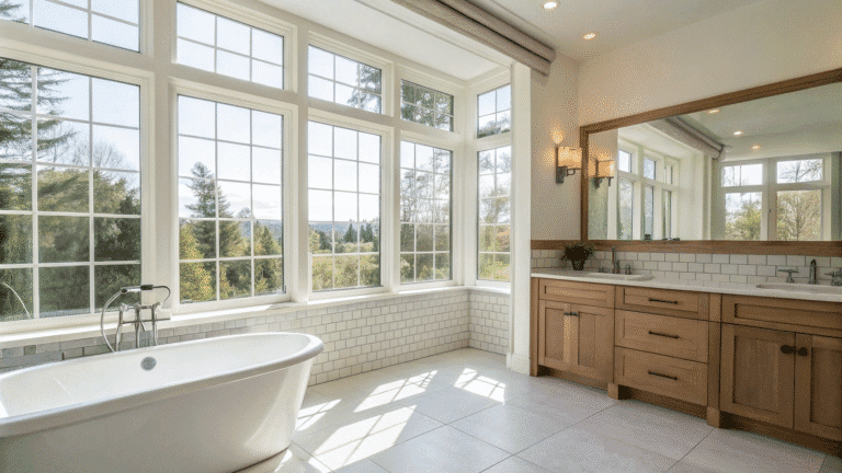 light filled bathroom layouts