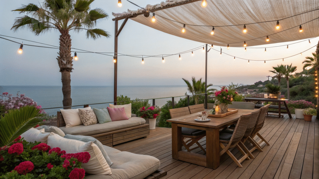 mediterranean deck inspirations for laid back even