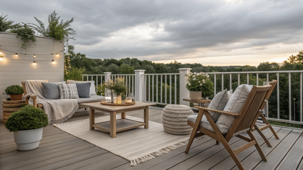neutral deck decor themes that feel calm and styli