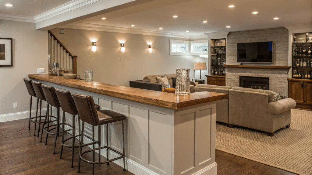 neutral home bar themes