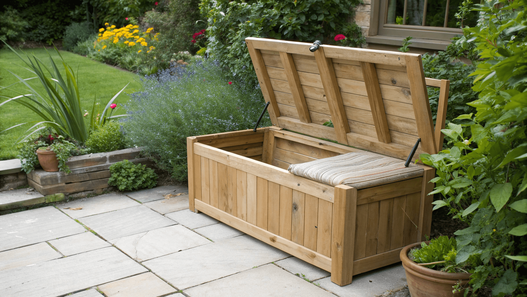 13+ Outdoor Storage Bench Ideas That Double as Decor