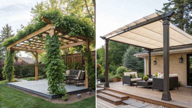 pergola and canopy deck ideas for shade and style