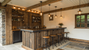 17+ Rustic Home Bar Ideas That Add Warmth and Character