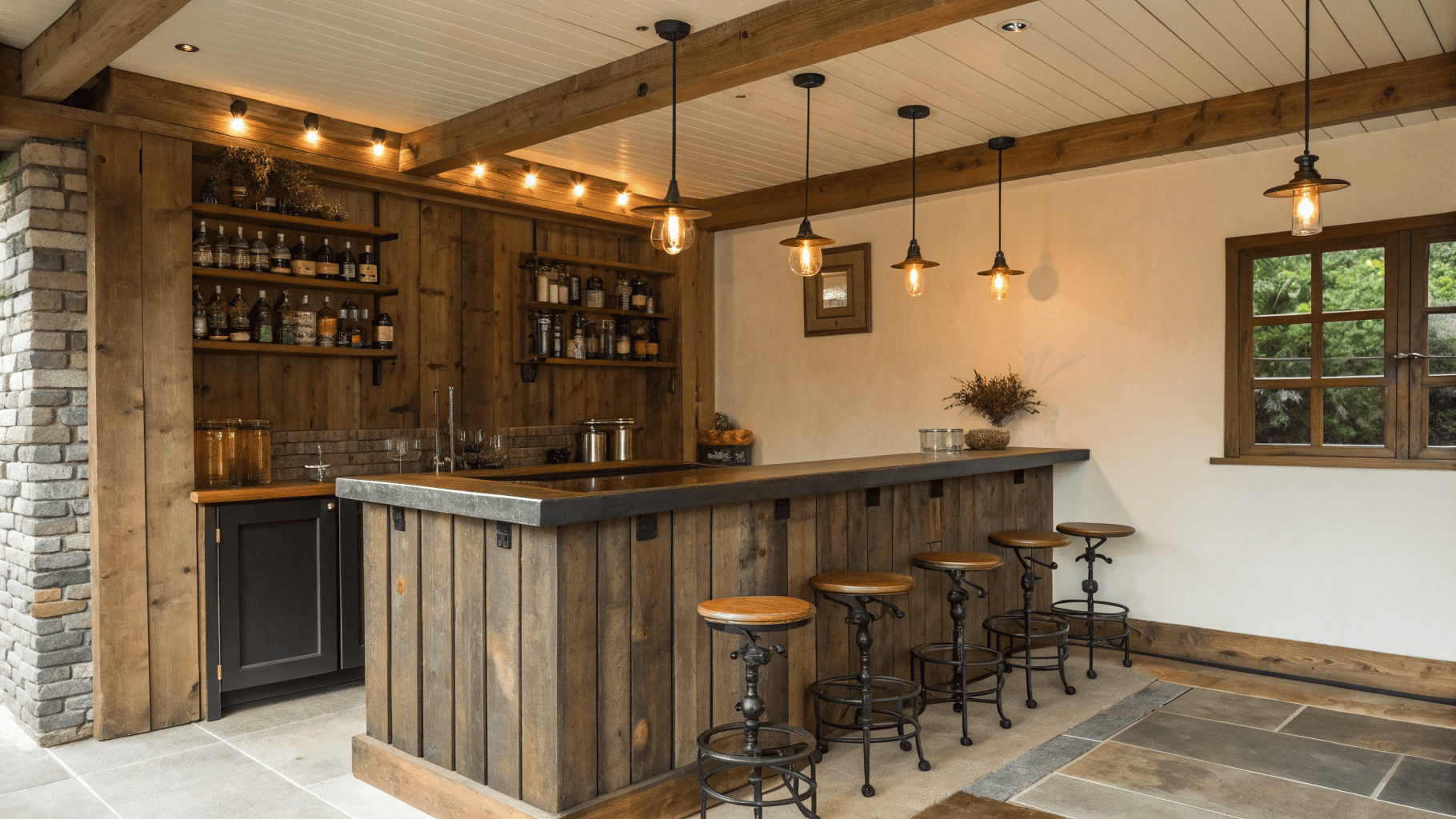 17+ Rustic Home Bar Ideas That Add Warmth and Character