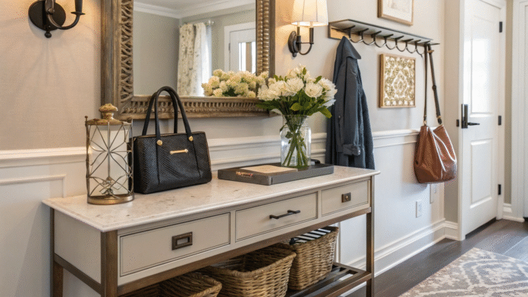 small entryway storage hacks that look chic