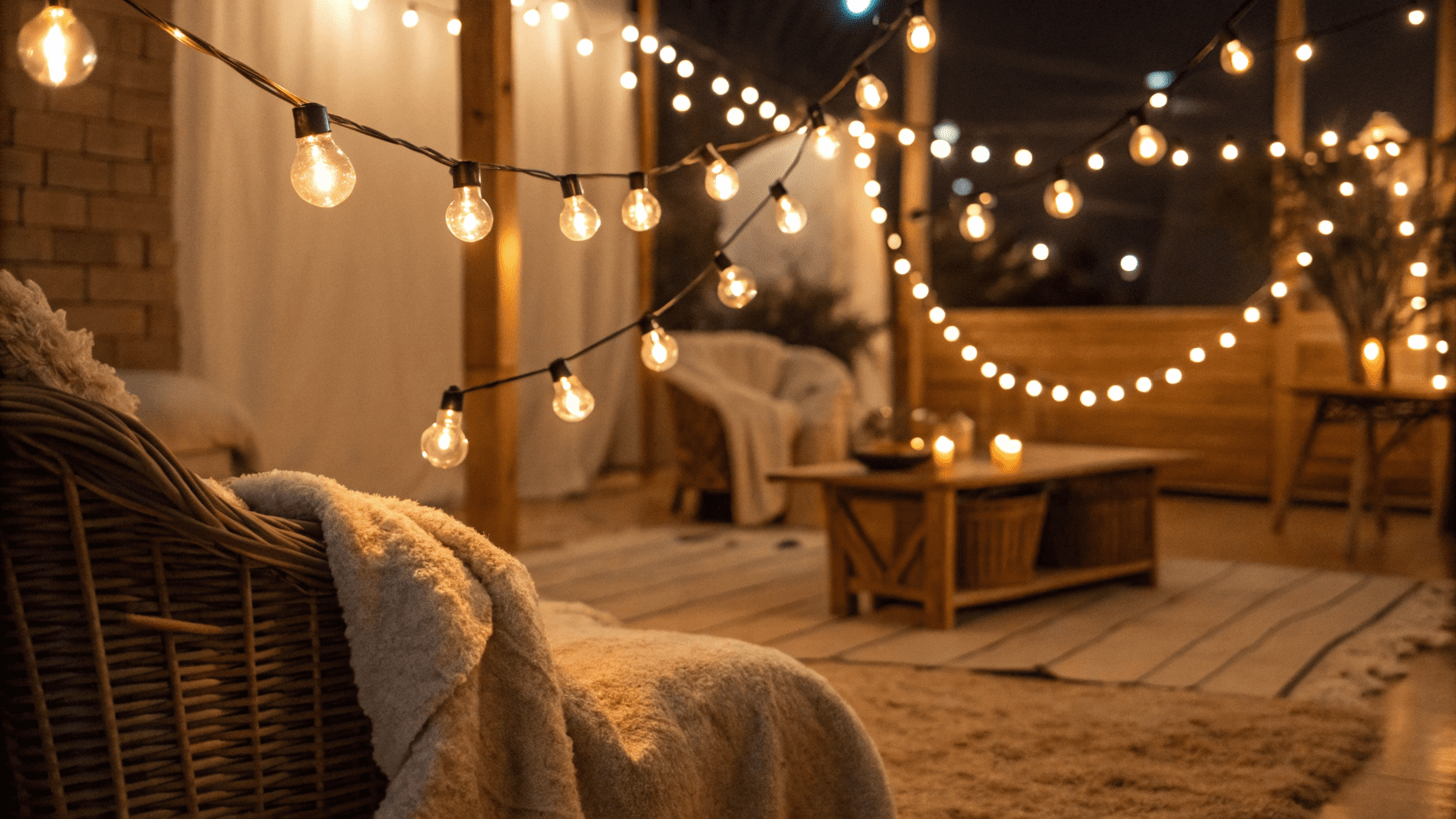 16+ String Light Ideas for Magical Balcony Nights