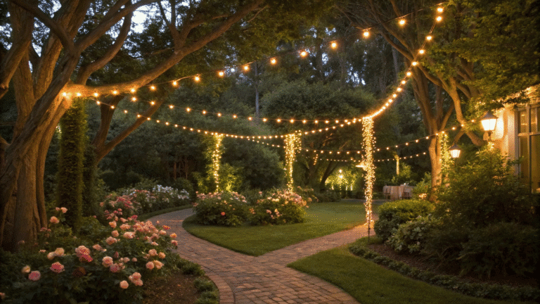 string light ideas for magical backyard