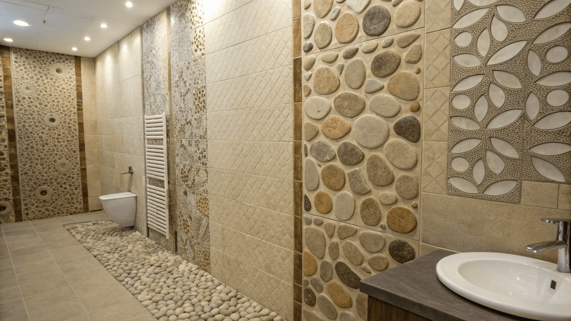 14+ Textured Bathroom Walls That Bring Character and Warmth