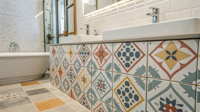 trending tile patterns for bathroom remodel 1