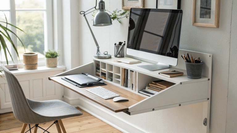 wall mounted office desk idea
